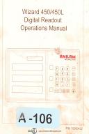 Anilam-Anilam Wizard 450/450L, Digital Readout, 148 page, Operations Manual Year (1999)-450-450L-Wizard-01